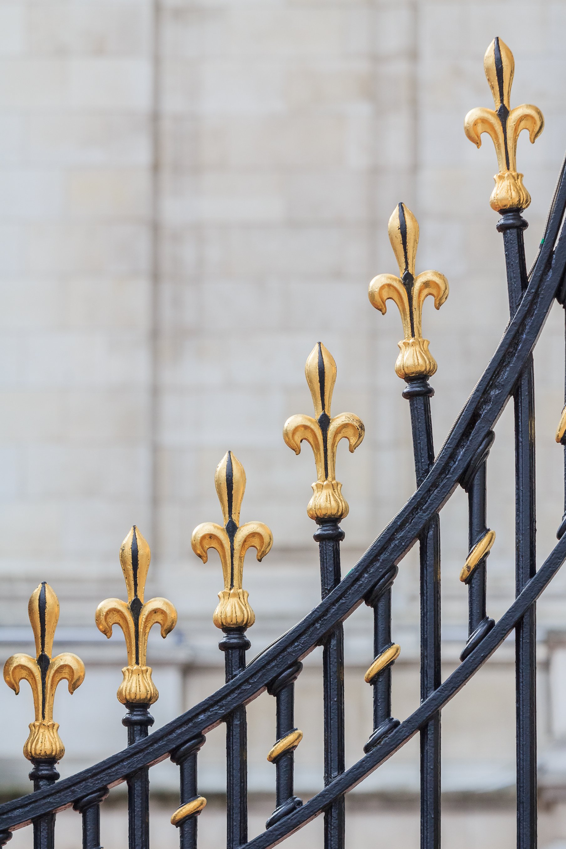 Detail of the gate of Buckingham Palace